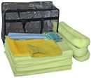 Spillkit  Herbert, väska, tätningsmatta, absorptionsduk, volym 50 l, utförande kemikalier, gul