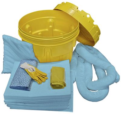 Spillkit Enar, i säkerhetsfat, volym 75 l, utförande olja, blå