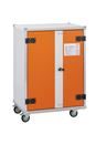Batteriskåp Arthur, med hjul, höjd 1150 mm, 400 V, orange/grå