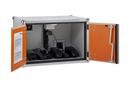 Batteriskåp Arthur, utan fötter, höjd 520 mm, 230 V, orange/grå