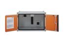 Batteriskåp Arthur, utan fötter, höjd 520 mm, 230 V, orange/grå