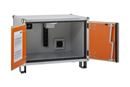 Batteriskåp Arthur, med fötter, höjd 620 mm, 230 V, orange/grå