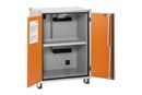Batteriskåp Arthur, med fötter, höjd 1110 mm, 400 V, orange/grå