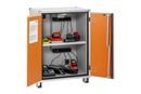 Batteriskåp Arthur, med fötter, höjd 1110 mm, 400 V, orange/grå