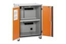 Batteriskåp Harald, med fötter, höjd 1110 mm, 230 V, orange/grå