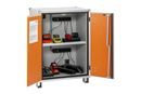 Batteriskåp Harald, med fötter, höjd 1110 mm, 230 V, orange/grå