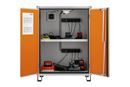 Batteriskåp Harald, med fötter, höjd 1110 mm, 230 V, orange/grå