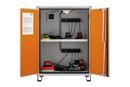 Batteriskåp Harald, med fötter, höjd 1110 mm, 400 V, orange/grå