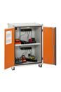 Batteriskåp Sasha, DxH 660 x 1110 mm, 400 V, orange/grå