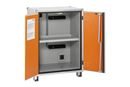 Batteriskåp Sasha, DxH 660 x 1110 mm, 230 V, orange/grå
