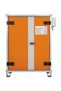 Batteriskåp Sasha, DxH 660 x 1110 mm, 230 V, orange/grå