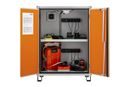 Batteriskåp Sasha, DxH 660 x 1110 mm, 230 V, orange/grå