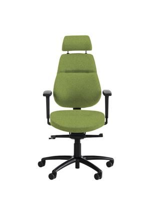 Kontorsstol Sverigestolen 820, multifunktionellt armstöd, grön Gaja