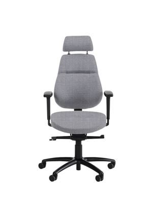 Kontorsstol Sverigestolen 820, multifunktionellt armstöd, grå Capture