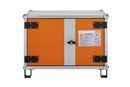 Batteriskåp Arthur, med fötter, höjd 620 mm, 230 V, orange/grå