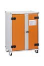 Batteriskåp Arthur, med fötter, höjd 1110 mm, 230 V, orange/grå