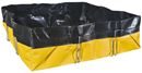 Uppsamlingskärl, hopvikbart Claudia, PE, svart/gul, uppsamlingsvolym 330 l