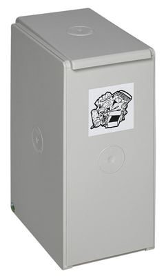 Källsorteringskärl Emre, enkelbehållare med 40 l volym, ljusgrå