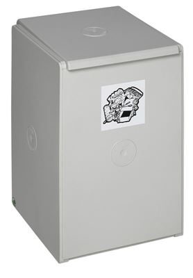 Källsorteringskärl Emre, enkelbehållare med 60 liters volym, ljusgrå