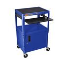 Bordsvagn Nomi, med underskåp och utdrag, blått stativ