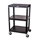 Bordsvagn Nomi, 3 hyllplan, svart stativ