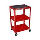 Bordsvagn Nomi, 3 hyllplan, rött stativ