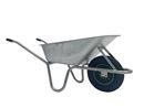 Skottkärra med tippbygel Holmfrid, med galvaniserad stålbalja, LxB 1600 x 580 mm, 100 l