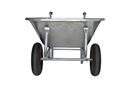 Skottkärra Philippa, varmförzinkad, med luftgummihjul, LxB 1620 x 860 mm, med 2 hjul