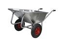 Skottkärra Philippa, varmförzinkad, med luftgummihjul, LxB 1620 x 860 mm, med 2 hjul