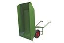 Skottkärra, tippbar Herman, luftgummihjul, lastkapacitet 500 kg, LxB 2000 x 800 mm, 450 l
