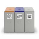Källsorteringskärl Emre, station med vardera 40 liters volym, med 3 fack