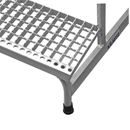 Arbetstrappa med räcke Ella, med gallertrappsteg, på en sida, 4 steg