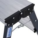 Dubbelsidig Trappstege Ellie, aluminiumsteg med räfflad yta, 2 steg per sida