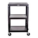 Bordsvagn Nomi, 3 hyllplan, svart stativ