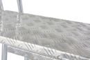 Arbetstrappa Hildur, räfflad aluminiumplåt, ensidig, 5 steg