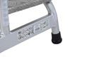 Arbetstrappa Hildur, räfflad aluminiumplåt, ensidig, 5 steg