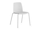 Stol Helmer, sits/ryggstöd i plast, 4-pack, sits vit, underrede vitt