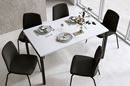 Stol Helmer, sits/ryggstöd stoppade, 4-pack, sits svart, underrede vitt