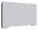 Bordsskärm Edge, 800x400 mm, toppmonterad, ljusgrå, svart