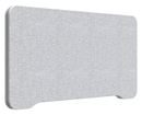 Bordsskärm Edge, 800x400 mm, toppmonterad ljusgrå, grå
