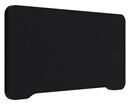 Bordsskärm Edge, 800x400 mm, toppmonterad svart, svart