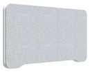 Bordsskärm Edge, 800x400 mm, toppmonterad ljusgrå, vit