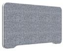 Bordsskärm Edge, 800x400 mm, toppmonterad grå, vit