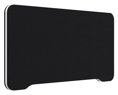 Bordsskärm Edge, 800x400 mm, toppmonterad svart, vit