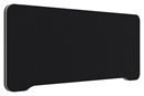 Bordsskärm Edge, 1000x400 mm, toppmonterad svart, grå