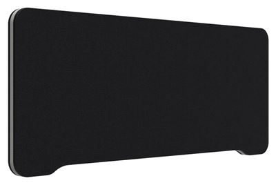 Bordsskärm Edge, 1000x400 mm, toppmonterad svart, grå