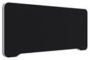 Bordsskärm Edge, 1000x400 mm, toppmonterad svart, vit