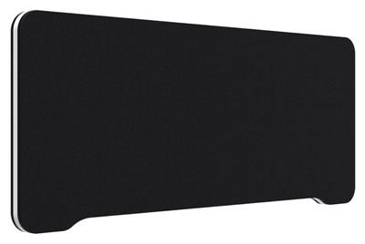 Bordsskärm Edge, 1000x400 mm, toppmonterad svart, vit