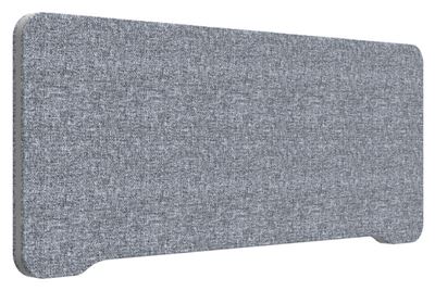 Bordsskärm Edge, 1000x400 mm, toppmonterad grå, grå