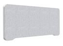Bordsskärm Edge, 1000x400 mm, toppmonterad ljusgrå, vit